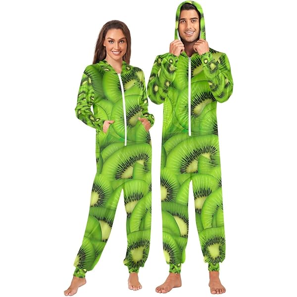 Amazon.com: UMIRIKO Kiwi Strange Fruit Adult Onesie Pajamas for