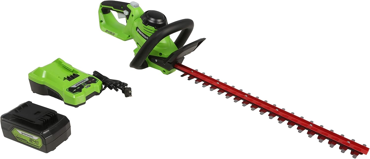 greenworks battery hedge trimmer