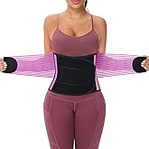 KOOCHY Waist Trainer For Women Men,Adjustable Sweat Band Tummy Control Belt,Waist Trimmer for Weight Loss Workout Fitness Gym