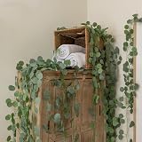 CQURE 8Pcs Eucalyptus Garland 8 Ft Each Total 64 Ft 768 Leaves view 4