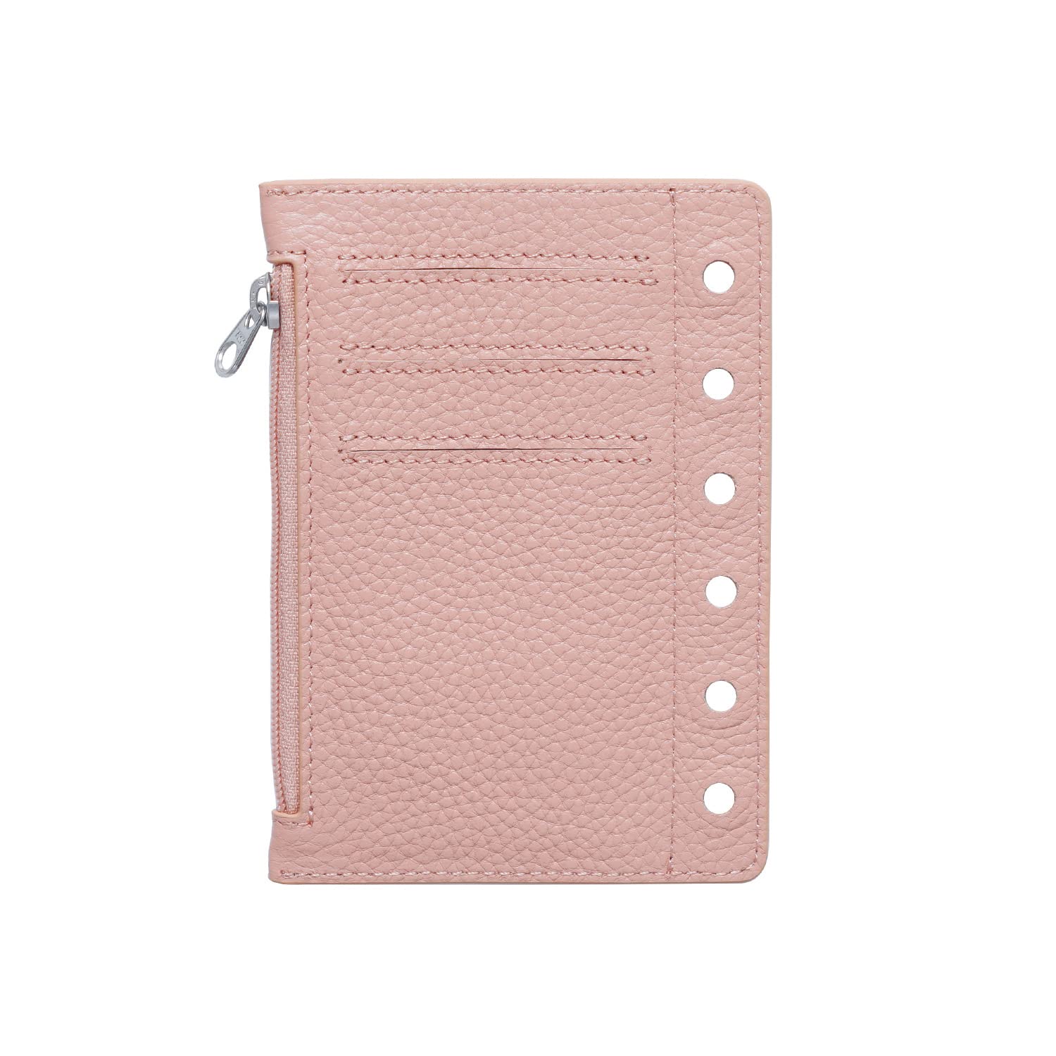 Photo 1 of Moterm Zipper Flyleaf for Pocket Organiser - with Card Slots (Pebble-Dusty Rose)