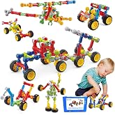 KUTOI Stem Building Blocks Set - 167 Pcs With Wheels - Ideal for 5 Year Old Boys and Girls - Educational and Creative Building Games