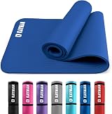 KAYMAN Exercise Yoga Mat Non Slip Blue 183 x 60 cm 8 mm Thick
