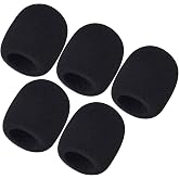 Mudder 5 Pack Foam Mic Cover Handheld Microphone Windscreen (5 Pack) | Fits Handheld Mics, Microphone Pop Filter,Microphone Muffler,Foam Microphone Cover, Snug Fit Ball Shape