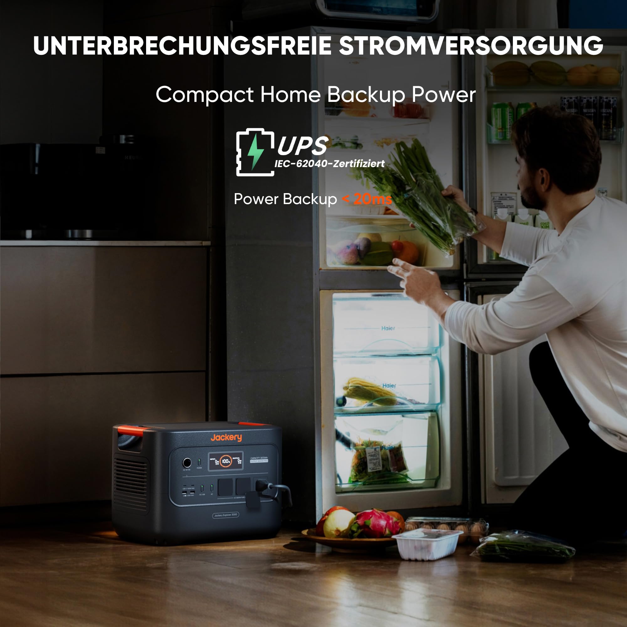Jackery SG3000 V2 3072Wh Powerstation mit 200W Solarpanel, 3600W Dauerleistung, 2x USB-C PD100W, Kompakte Powerstation für Notstrom, Camping, Wohnmobil & Haushalt 5