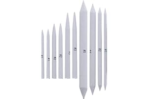 U.S. ART SUPPLY US Art Supply 10 Piece Artist Blending Stump and Tortillion Art Blenders - Pencil, Charcoal, Graphite, Colored Pencils