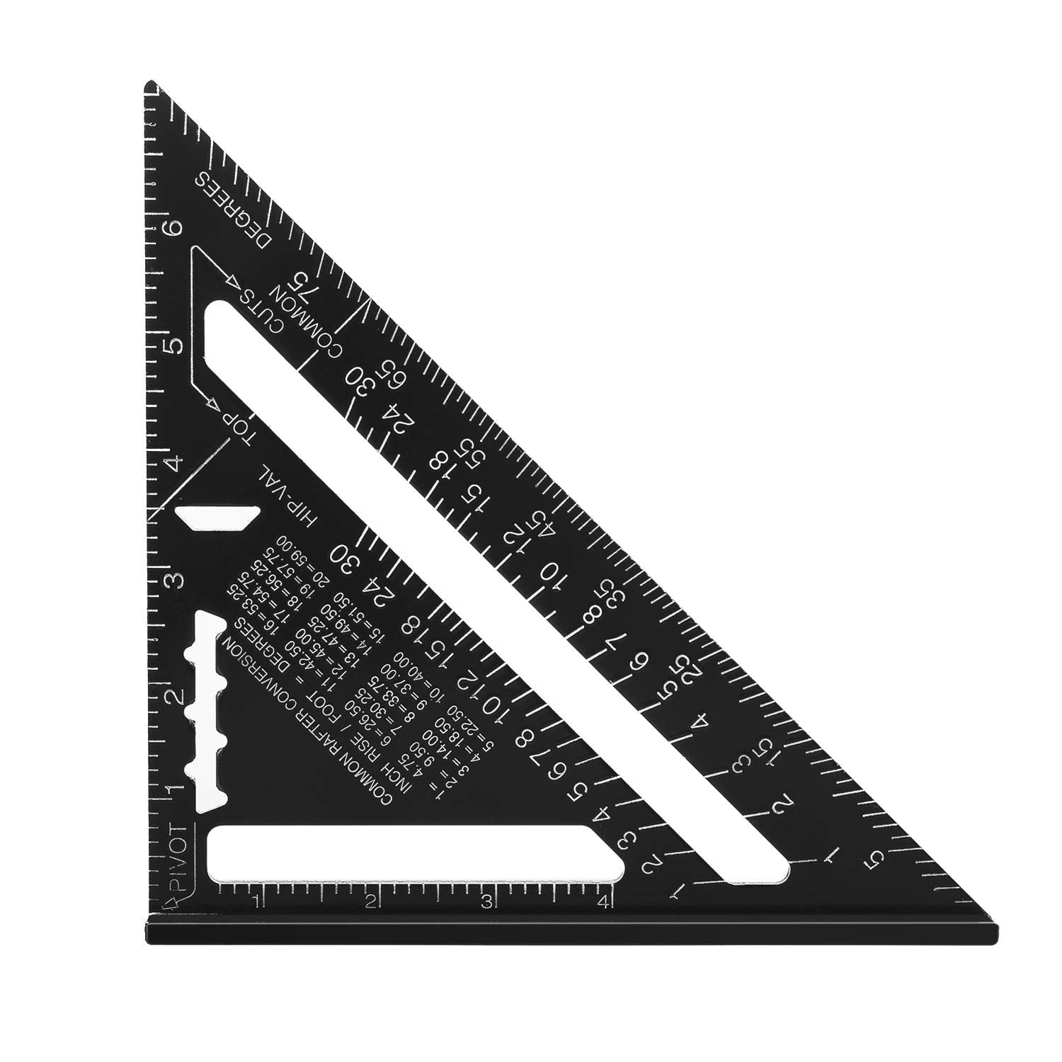 30 cm Triangle Protractor Aluminium Alloy Triangle Ruler Stop Angle Measuring Tool for Carpenter, Roofers, Engineers