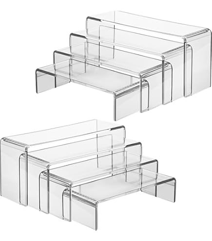 HeiMma 3 Pack Dessert Table Display Set, Clear Acrylic Dessert Stands Buffet Risers For Cupcakes - View #7