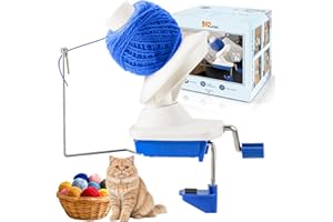 FLKQC Yarn Winder, Hand-Operated Ball Winder for Crocheting & Knitting, Yarn Spinner for Crochet and Knitting Lover