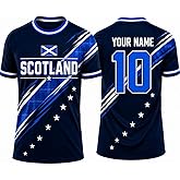 HANZSPROUT Scotland Soccer Jersey Men Women, Scotland Jersey Soccer Fan Apparel, Scottish Football Shirt for Stadium