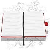 Lefute A6 Notebooks Pocket Notebook Hardback Red 200 Pages 80gsm PU Leather view 4