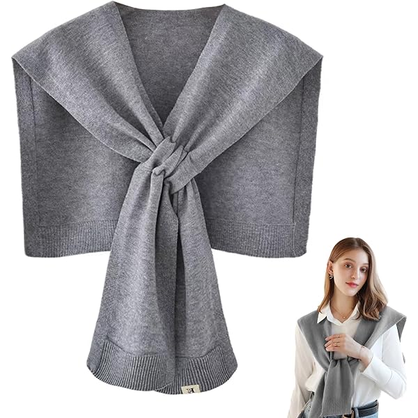 Sweater Shawl Wraps for Women Knitted Knotted Shawls Wrap  display picture 1