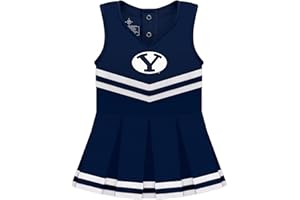 CREATIVE KNITWEAR College Baby NCAA Officially Licensed Cheerleader Bodysuit Dress - Team Logo, Multiple Colors, for Baby Girls - (0-24 Months)
