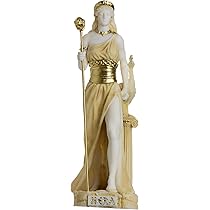 Statua Di Ares Dio Della Guerra In Alabastro | Decorazione Classica Greca | Tono Oro | 19 Cm | Idea Regalo