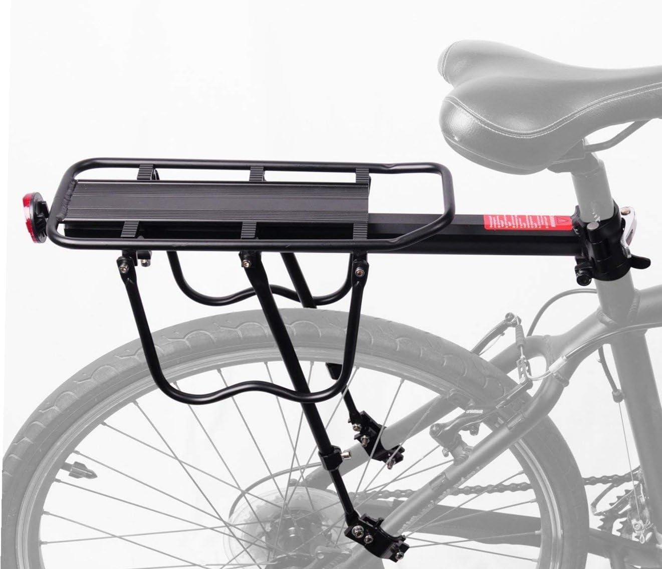 Portapacchi Posteriore Bici In Alluminio – Portabagagli Regolabile, Capacità 25kg, Fissaggio Sella, Per Mountain Bike E Città