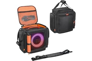 MRINCA Carrying Case Compatible with JBL Party Box Encore Essential/Essential 2 Speaker ​​with Adjustable Shoulder Strap & Accessories Pocket​​, Protective Tote Bag, Portable Travel Carry Cover