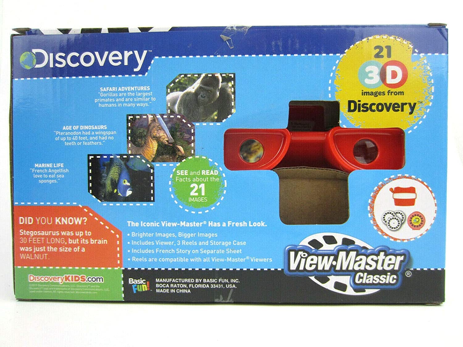 Big Game Toys~3D View-Master Discovery Kids with Free BGT Sticker Dinosaurs Marine Animals Viewmaster Viewer Box Set
