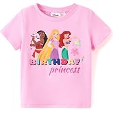 Disney Girl &amp; Boy Birthday Shirt 2-9Y, Cute Graphic Tee, Character Clothes | Disney Officially Licensed T-Shirt, Adorable Prints, Vibrant Colors, Soft Fabric, Durable Quality for Birthday Celebration