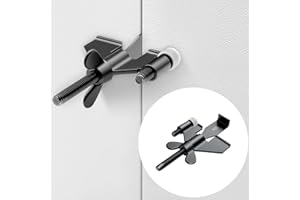 RERISHOM Black Portable Door Lock Home Security Door Locker Travel Lockdown Locks for Additional Safety and Privacy Perfect for Traveling Hotel Home Apartment College