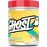 GHOST Legend Pre-Workout Powder, Sydney Cummings Mango Colada, 20 Servings | Pre-Workout with 200mg Caffeine, L-Citrulline, &amp; Beta Alanine - Energy &amp; Focus for Men &amp; Women - Free of Soy, Sugar, &amp; Gluten
