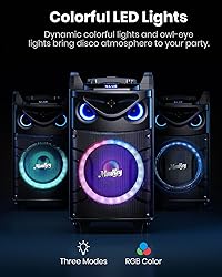Moukey Karaoke Machine, 10" Woofer Portable PA