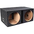 Bbox Dual Vented 10 Inch Subwoofer Enclosure - Pro Audio Tuned Dual Car Subwoofer Boxes & Enclosures - Premium Subwoofer Box Improves Audio Quality, Sound & Bass - Spring Loaded Speaker Terminals