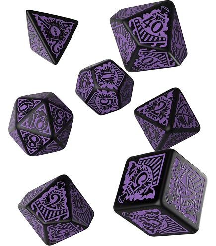 Q WORKSHOP Set De Dados Ornamentados Nyarlathotep Para Call Of Cthulhu - 7 Dados Poliédricos De The Q WORKSHOP Set De Dados Ornamentados Nyarlathotep Para Call Of Cthulhu - 7 Dados Poliédricos De The