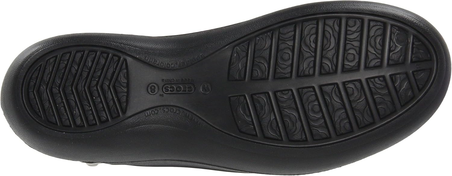 crocs women's jayna w black rubber ballet flats