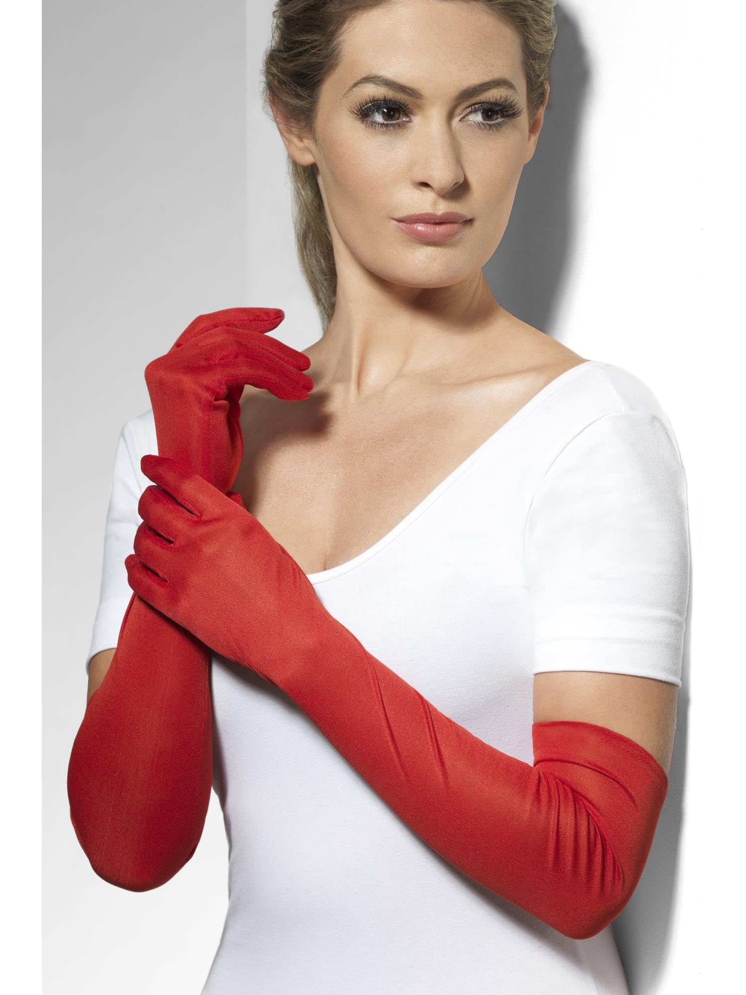 Fever Long Red Gloves