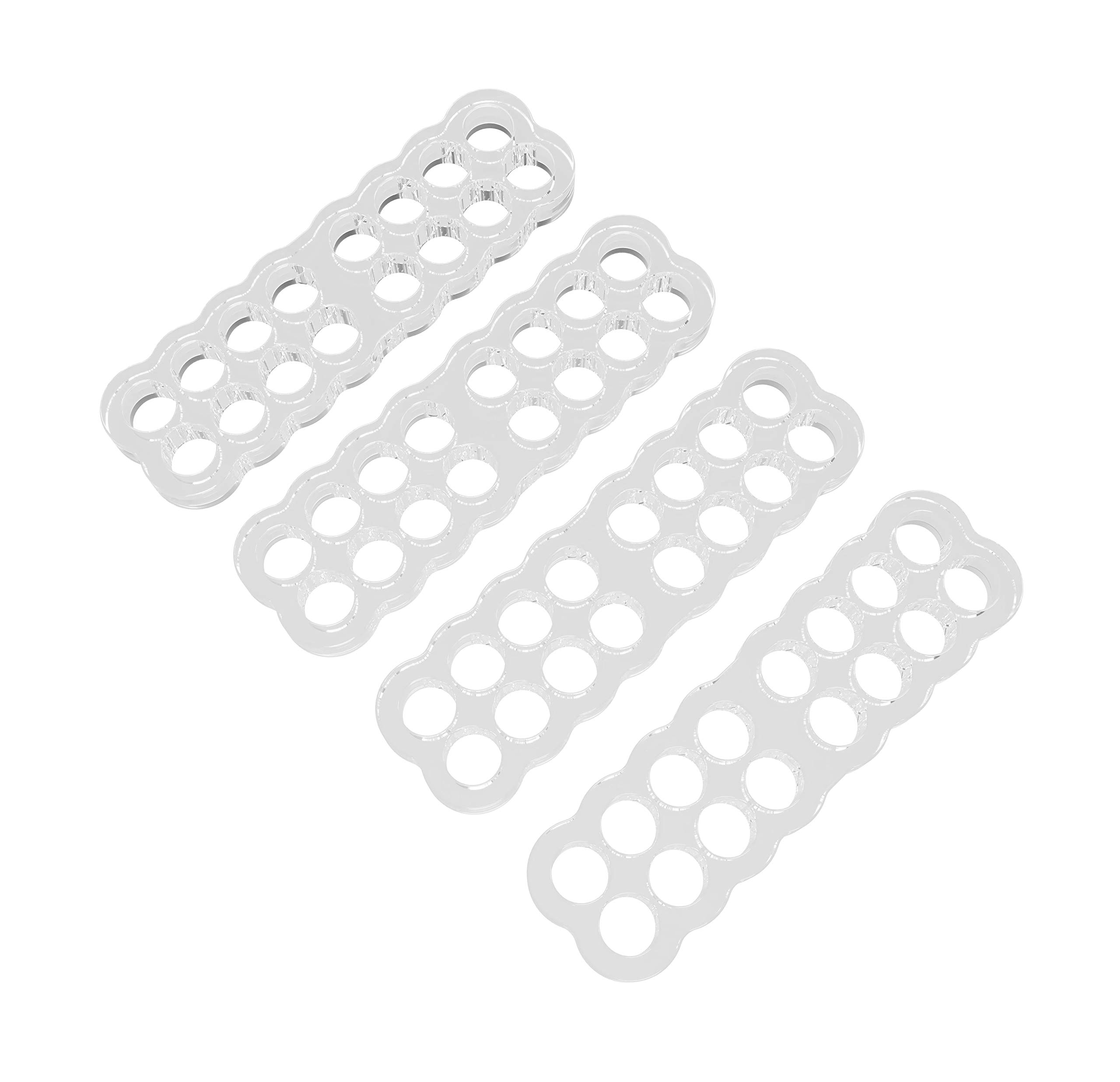 Savant PCs Sleeved Closed Cable Comb, 16-Pin (2 x 8-Pin) PCIe, 4-Pack (Clear)