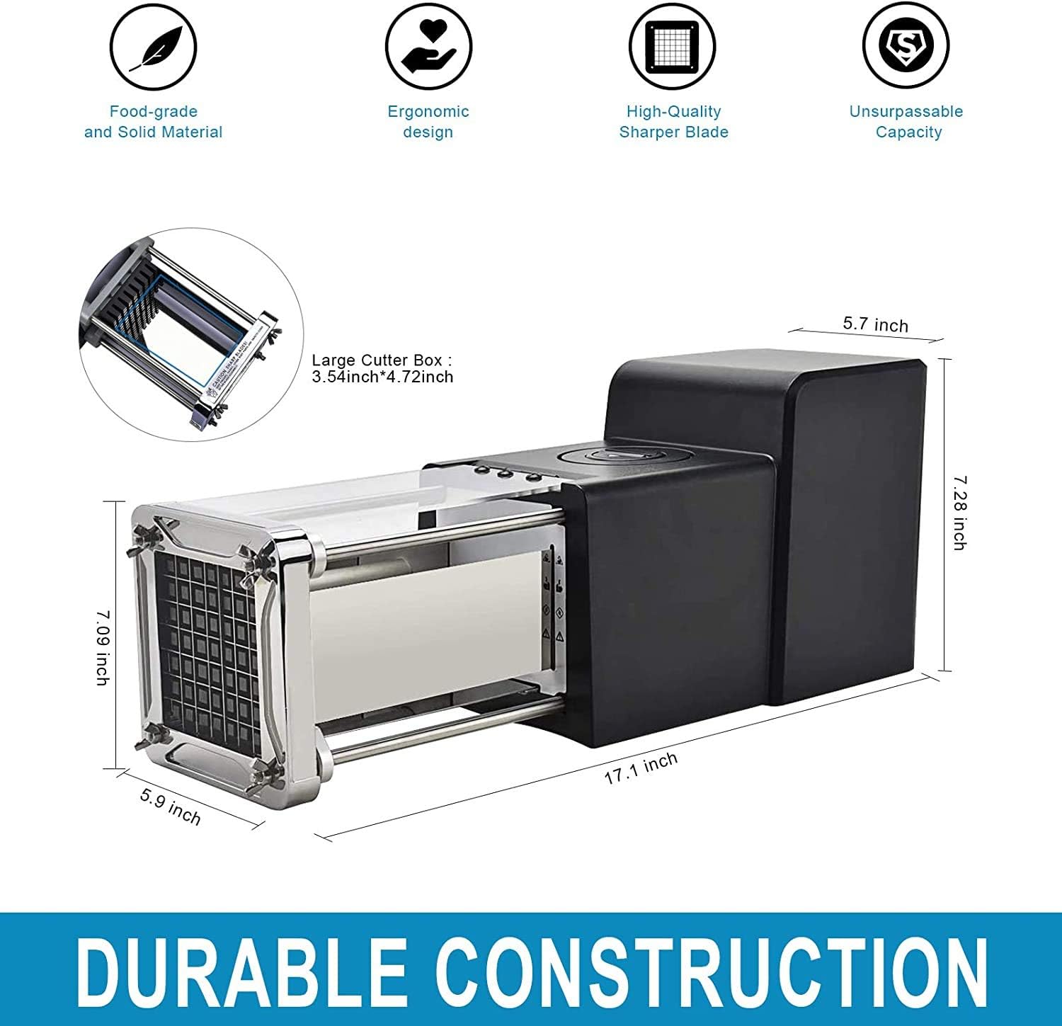 Electric French Fry Cutter, Sopito Professional Electric Potato Cutter