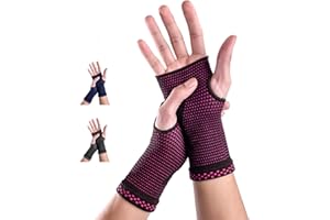 ABYON Wrist Compression Sleeves (Pair) for Carpal Tunnel and Pain Relief Treatment,Wrist Support for Women and Men.Breathable and Sweat-Absorbing carpal tunnel wrist brace