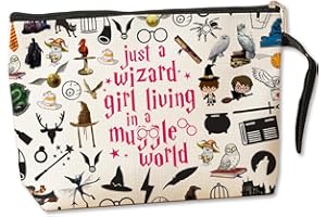 JZTCO Magic Stuff Wizard Gift Cosmetic Bag Magic Kits & Accessories Magic Toiletry Bag Birthday Graduation Nurse Day Funny Makeup Bag Book Lover Gifts for Women Teens Girls Magic Lover Best Friend Niece
