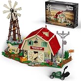 Western Farm House Building Blocks Set Compatible with Lego Farm | 1359 PCS Building Kit with Barn, Horse Stable, Windmill, Tractor &amp; Animals, Farm House Toy Farm Set for Kids Ages 8+ &amp; Adults