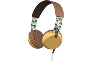 Skullcandy Grind On-Ear Headphones with Built-in Mic and Remote, Scout Camo/Gold