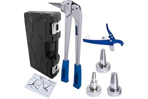 ALL-CARB PEX Tube Expansion Tool Kit Meets ASTM F1960 Standard with 1/2inch 3/4inch 1inch Expander Heads and Tube Cutting Pli