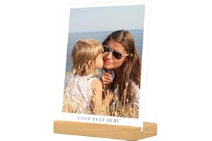 Custom Metal Photo Gifts Personalized Framed Photo Printing for Lover and Friends -Gift Wrapping Available-Vertical and Text-