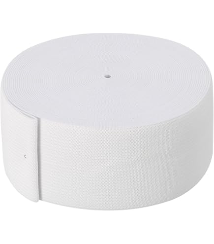 Elastic Non-Roll – Woven 25mm x 1m / 1″ x 1.1yds White
