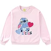 Disney Lilo & Stitch Girls Crewneck Pullover Sweatshirt for Big Kids