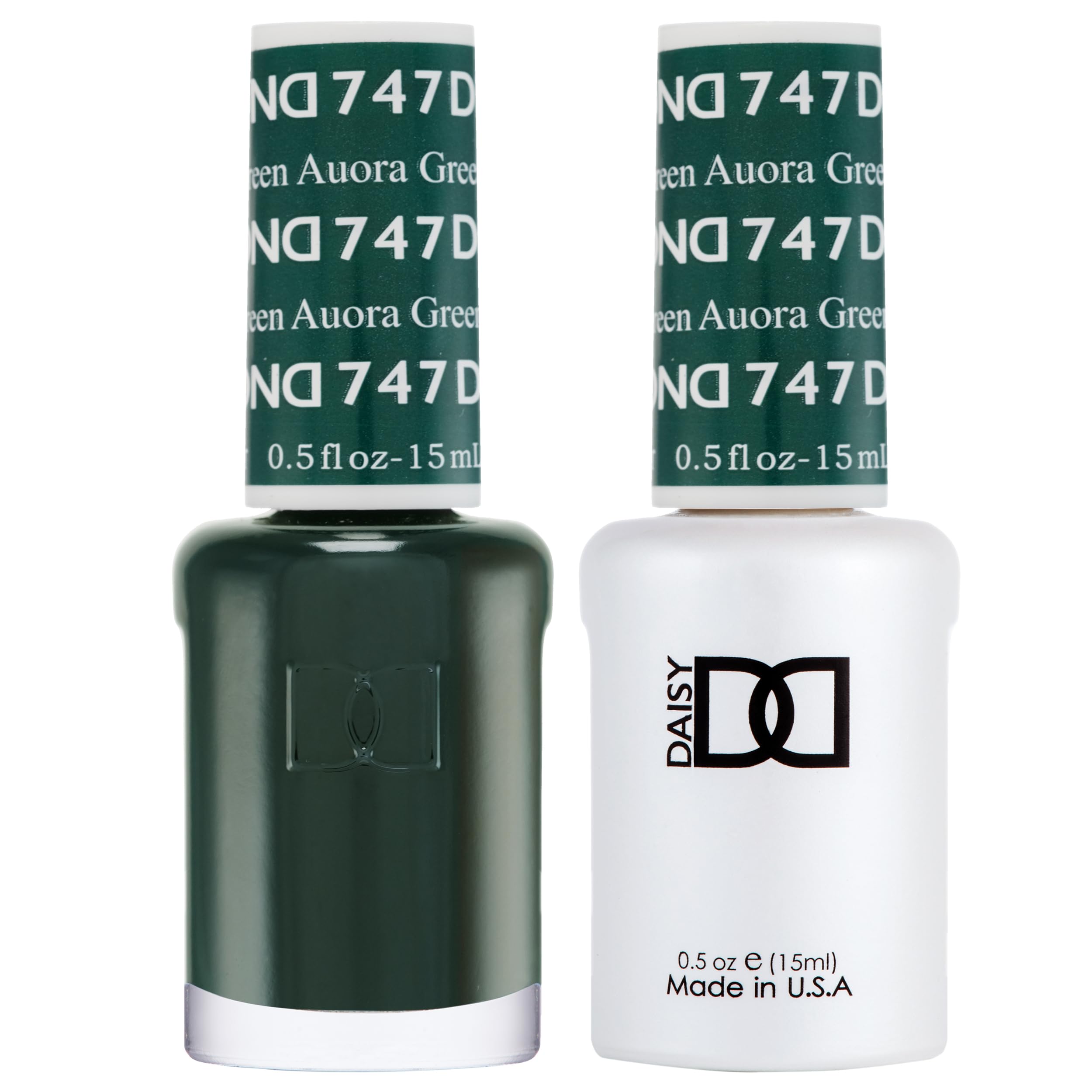 DND Gel Polish Set - 1 each of Gel Polish and Nail Polish, 747 Auora Green, 0.5 Fl Oz