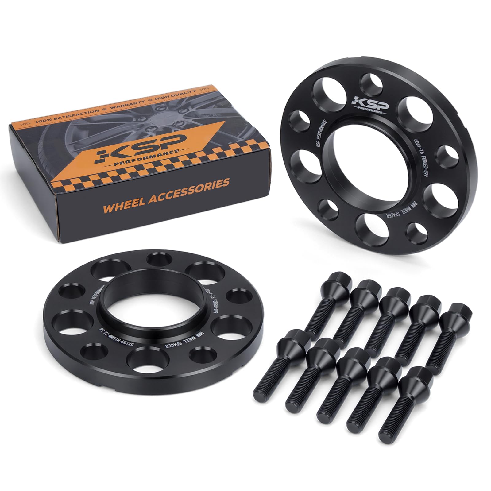 Photo 1 of KSP 5X120mm Wheel Spacers, 2PCS 15mm Hubcentric Forged Spacer for E36 E46 E90 E92 E60 318i 323i 325i 328i 330i 335i 525i 545i Thread Pitch M12x1.5 Hub Bore 72.56mm