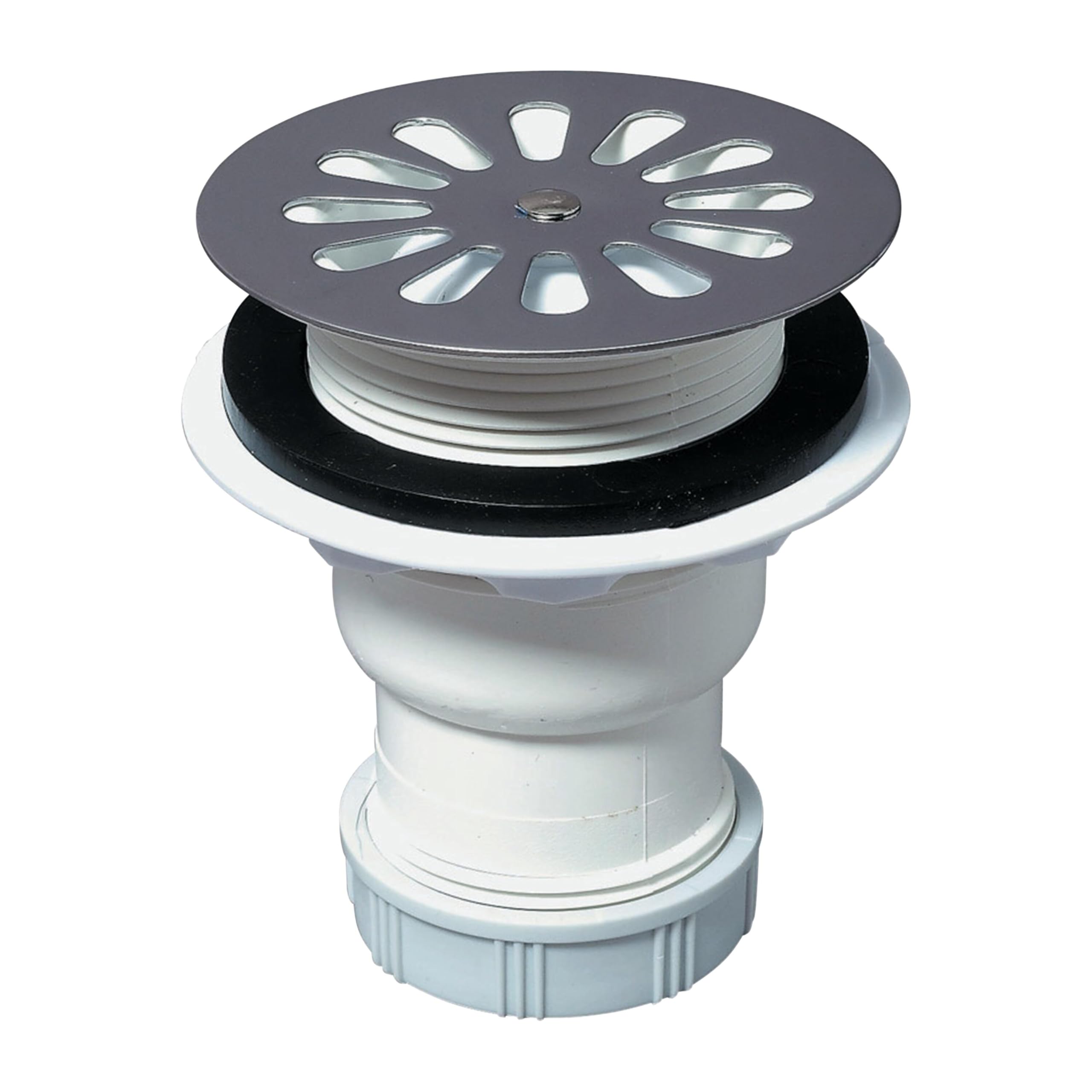 Wirquin SP411C Shower Plughole Vertical Outlet Screw-On Diameter 60 mm