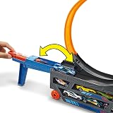 Hot Wheels Transporter Truck Stunt Set 18 Car Capacity Large Loop Launcher GCK38 view 3