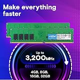 Crucial DDR4 RAM 32GB Kit 16GBx2 3200MHz Desktop Memory PC4-25600 UDIMM view 2