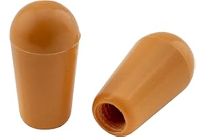 Musiclily Pro Metric Thread Plastic Guitar 3 Way Toggle Switch Tips LP Pickup Selector Switch Caps Switch Knobs for Import Epiphone Les Paul Style Electric Guitar, Amber (Set of 2)