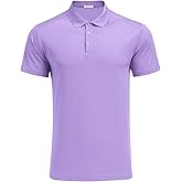 PINSPARK Golf Polo Shirts for Men Quick Dry Short Sleeve Collared Shirt Slim Fit Casual Solid Stylish Polos Shirt