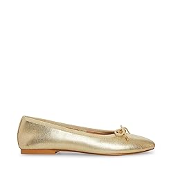 Steven Madden Women's Blossoms Ballet Flat, Gold, 8.5