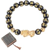 AROUROUA Feng Shui Bracelet Black Obsidian Bracelets Dragon Bracelet Wealth Luck Amulet for Men Women Attract Lucky Wealthy Bracelets