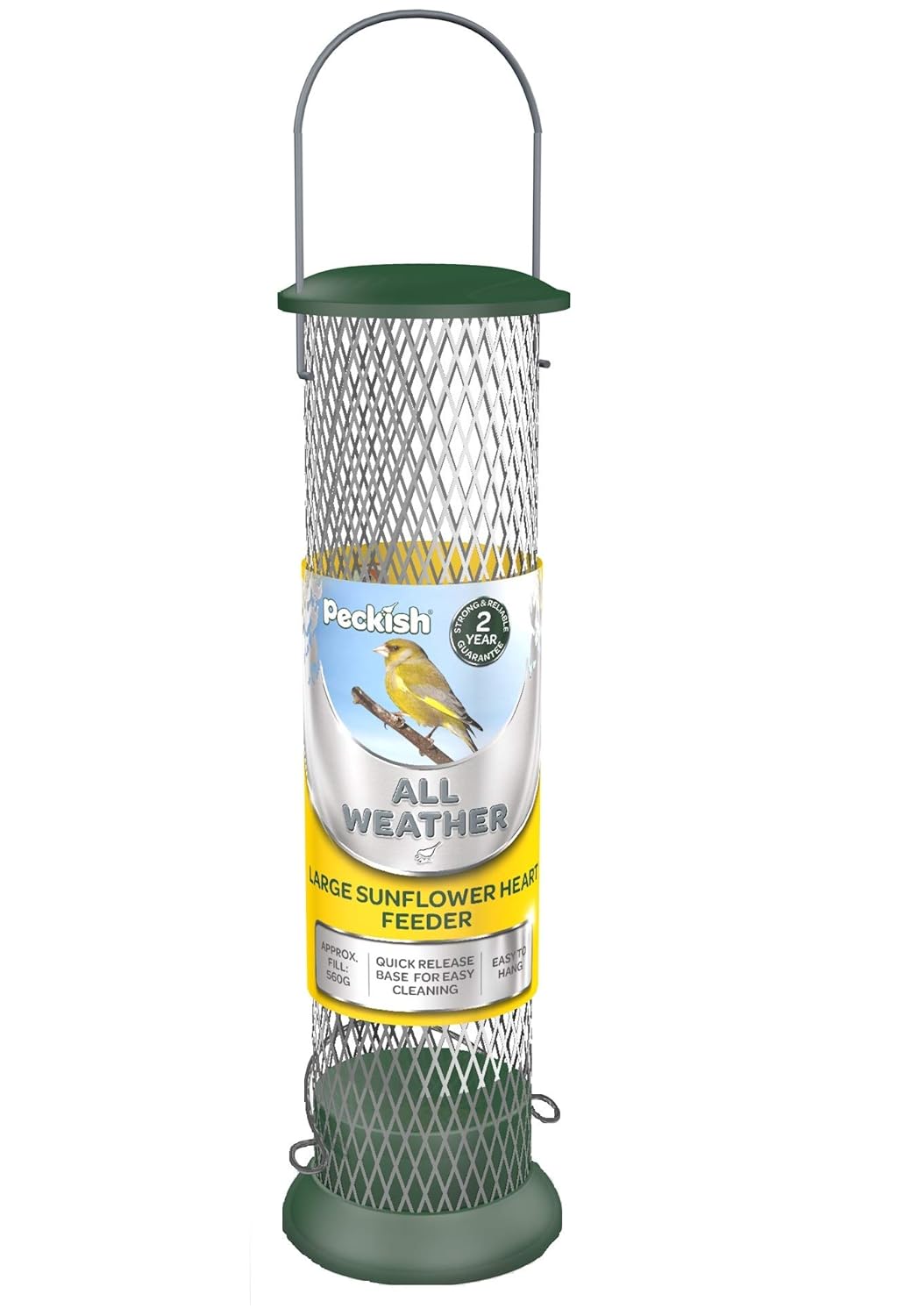 Peckish All Weather Sunflower Heart Metal Bird Feeder Large