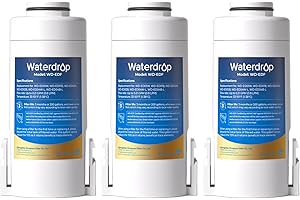 Waterdrop WD-EDF Replacement Filters for Waterdrop Electric Water Filter Pitcher 𝐖𝐃-𝐄𝐃𝟎𝟏/𝐄𝐃𝟎𝟐/𝐄𝐃𝟎𝟒/𝐄𝐃𝟎𝟏𝐀/𝐄𝐃𝐂𝟎𝟏, 3 Months or 200 Gallons, NSF/ANSI 401&53&42, 3 Filters
